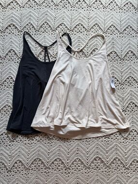 NWT Women’s Boho Bohemian Flow Tank Top Black & Cream Bundle Mock Free People